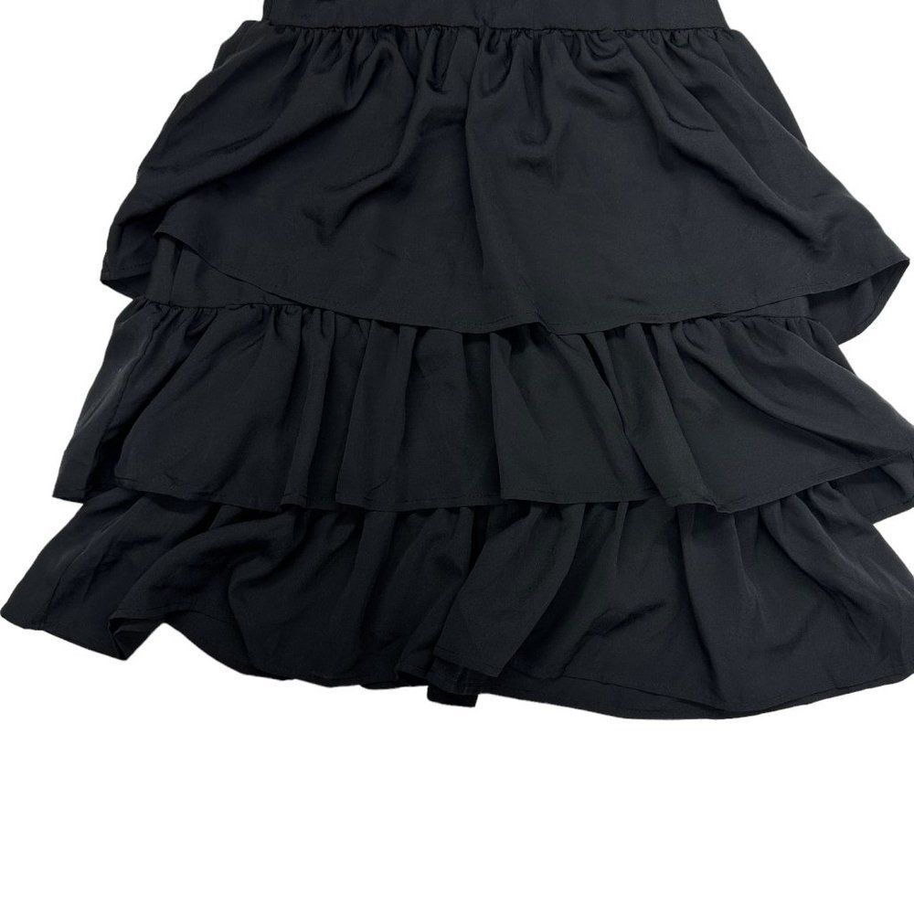 Vanity Sleeveless Beaded Ruffled Mini Dress (S) - Picture 4 of 7